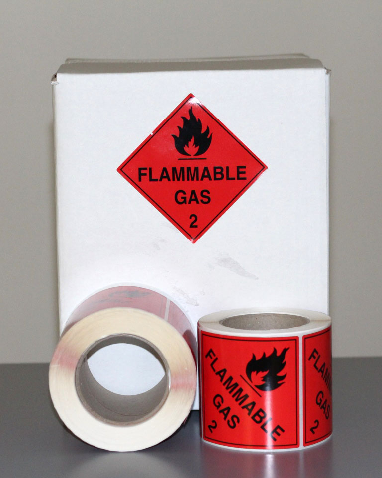 flammable gas labels 40847