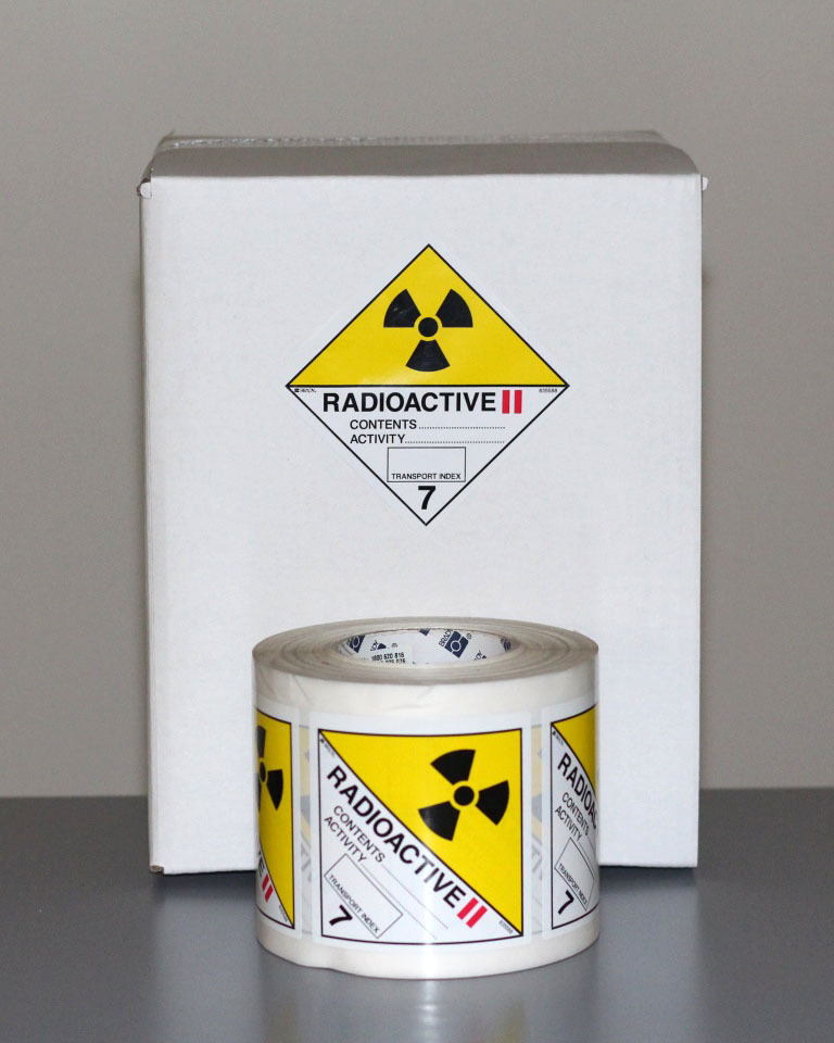 radioactive labels yellow ii 49789