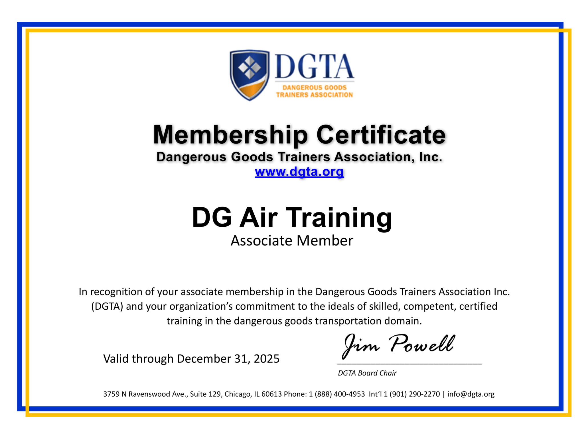 DGTA Membership Certificate_Brad Nicholson[13]